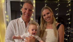 Alejandro Fantino y Coni Mosqueira con Beltrán