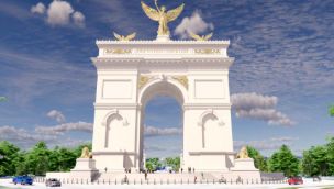 El boceto del 'Arco del Triunfo' con el que Trump sueña en Washington.