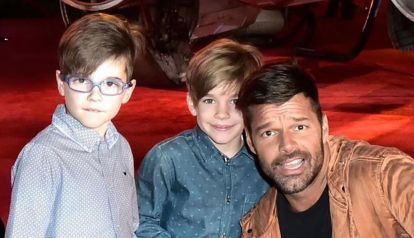 Ricky Martin y sus hijos mellizos Matteo y Valentino