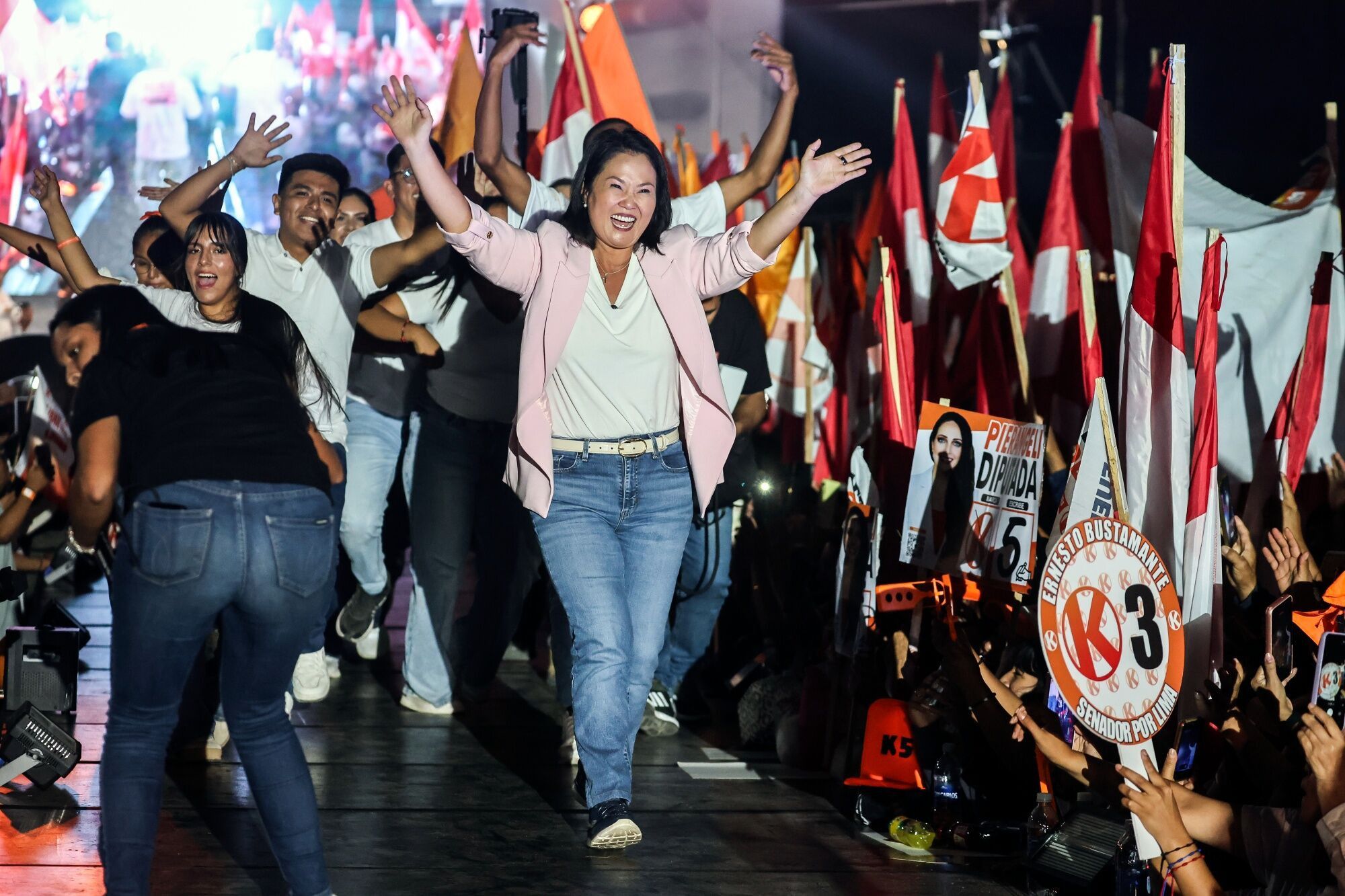 Presidential Candidate Keiko Fujimori Holds Closing Campaign Rally