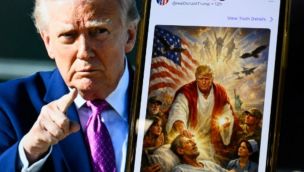 Donald Trump compartió una imagen generada por IA donde se lo representa como Jesucristo