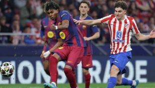 Julián Álvarez jugando para Atlético en Champions