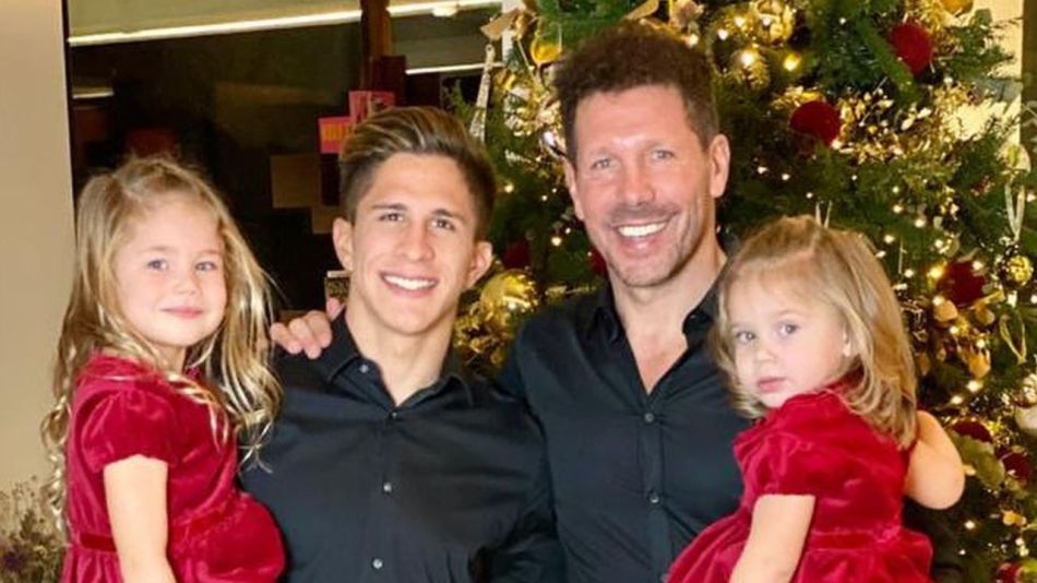 El Cholo y Giuliano Simeone