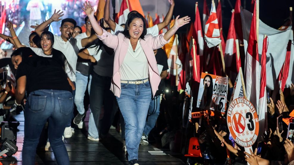 Presidential Candidate Keiko Fujimori Holds Closing Campaign Rally