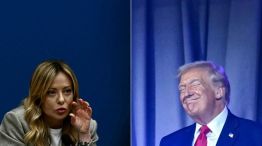 Giorgia Meloni y Donald Trump