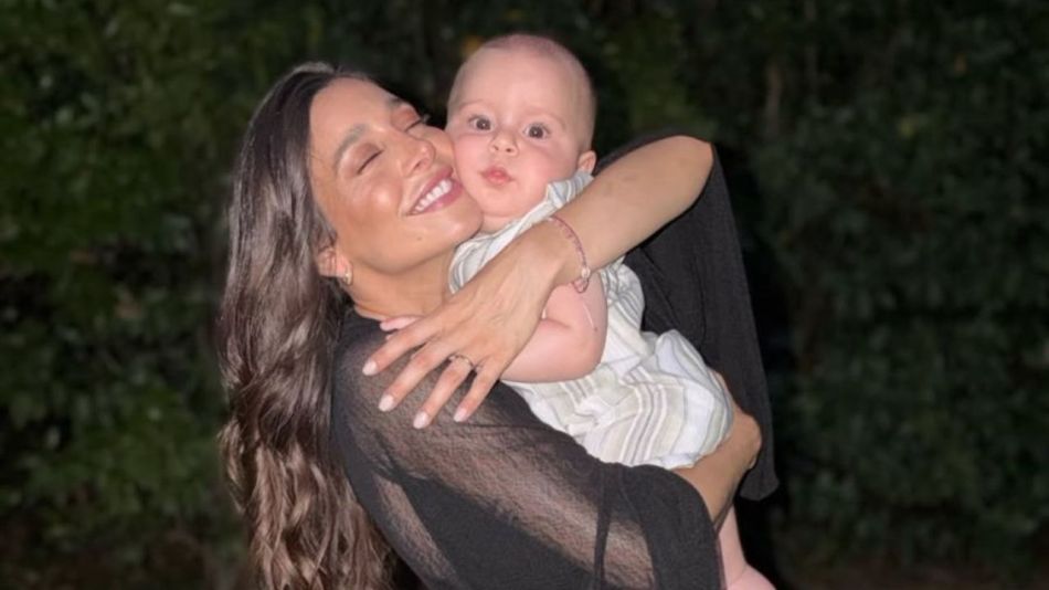 Sol Pérez y su hijo Marco