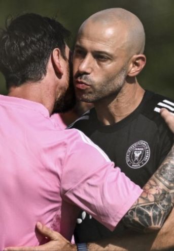 Javier Mascherano y Lionel Messi