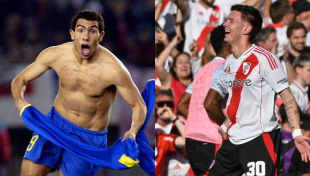 Carlos Tevez y Franco Mastantuono