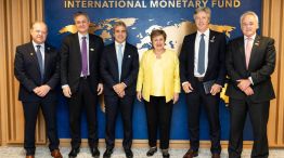 Kristalina Georgieva con Santiago Caputo en Washington