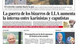 La tapa del Diario PERFIL del sábado 18 de abril de 2026