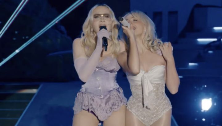 Sabrina Carpenter cerró su impactante show en Coachella con Madonna, Geena Davis y Terry Crews