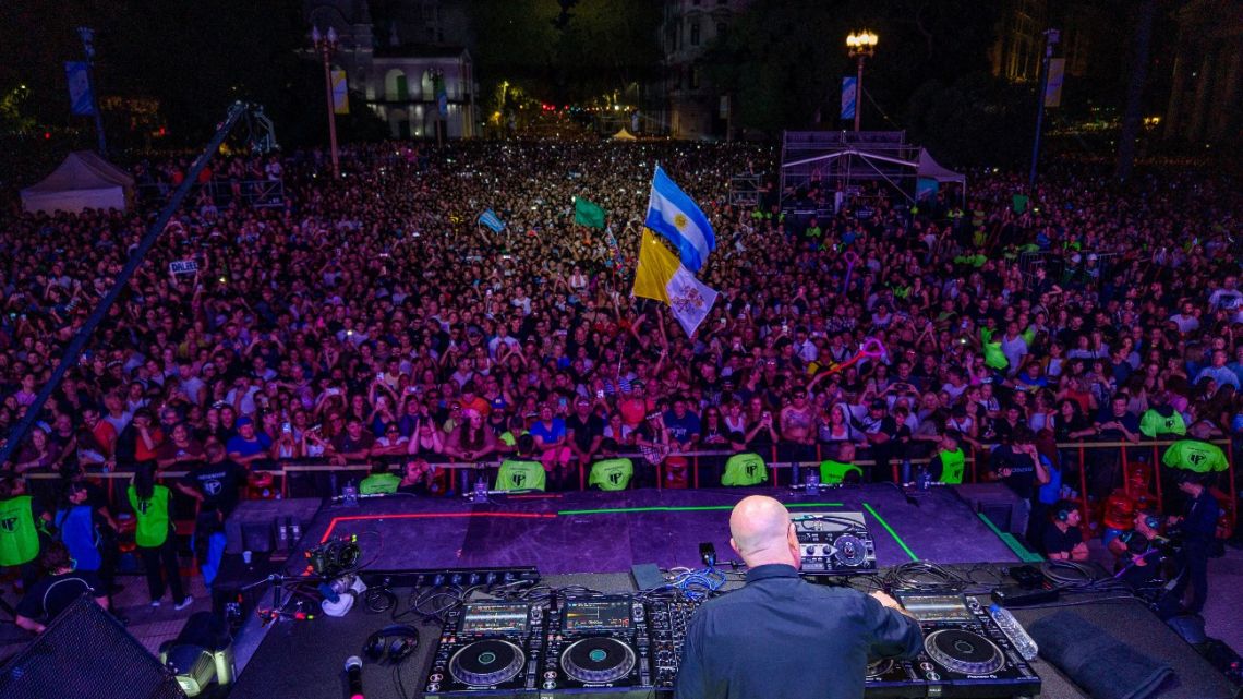 Father Guilherme, the 'DJ Priest,' mixes religion and rave in Buenos Aires tribute to Pope Francis