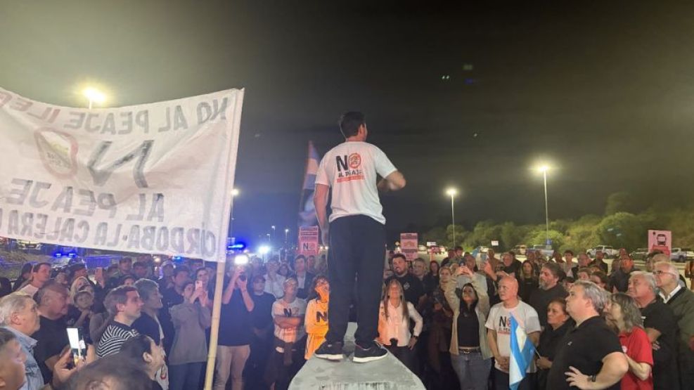 Reclamo del peaje en La Calera