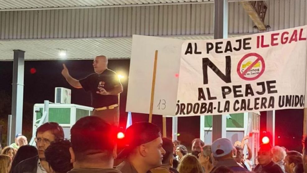 Reclamo del peaje en La Calera