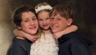 Anita García Moritán y sus hermanos