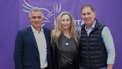 Karina Milei, Sebastián Pareja y Diego Santilli