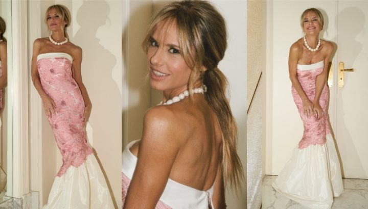 Upcycling artesanal en un vestido de su abuela: la especial historia detrás del look de Mariana Fabbiani en los Martín Fierro de la Moda
