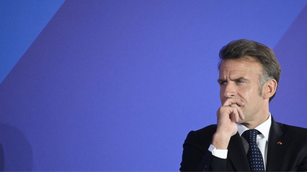 El presidente de Francia, Emmanuel Macron, en el Foro Económico Franco-Griego de la fundación Stavros Niarchos en Atenas