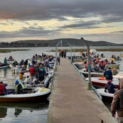 Las lluvias afectaron a una laguna que venía rindiendo hace algunas semanas. 