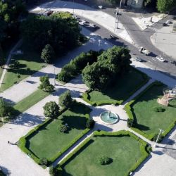 Vista aérea de Plaza Moreno.