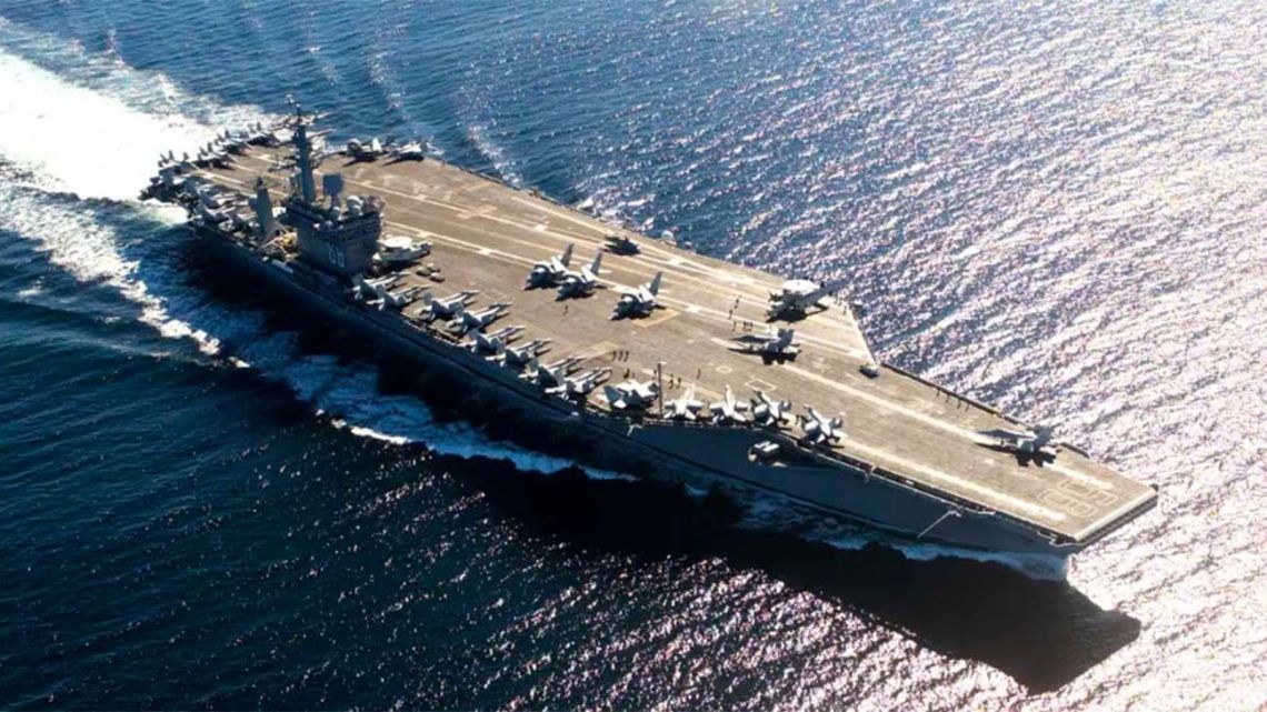 Argentina’s Navy conducts military exercises with US aircraft carrier