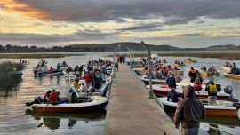 Las lluvias afectaron a una laguna que venía rindiendo hace algunas semanas.