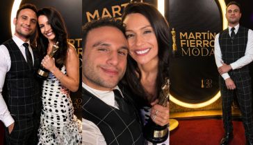 Leo Saleh y Pampita en los Martín Fierro de la Moda