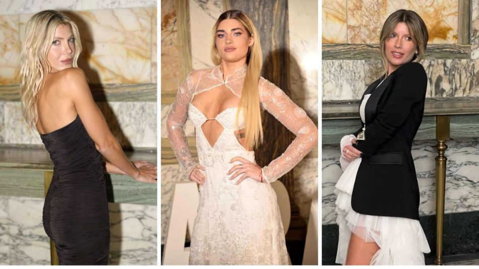 Cande Ruggeri, Marta Fort y Laurita Fernández en la gala de CARAS