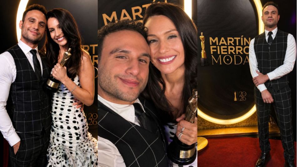 Leo Saleh y Pampita en los Martín Fierro de la Moda