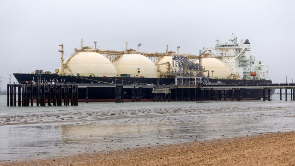 The Lalla Fatma NSoumer LNG Tanker At Grain LNG Terminal