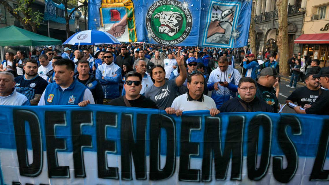 Unions rally in Buenos Aires against Milei ahead of Labour Day celebrations