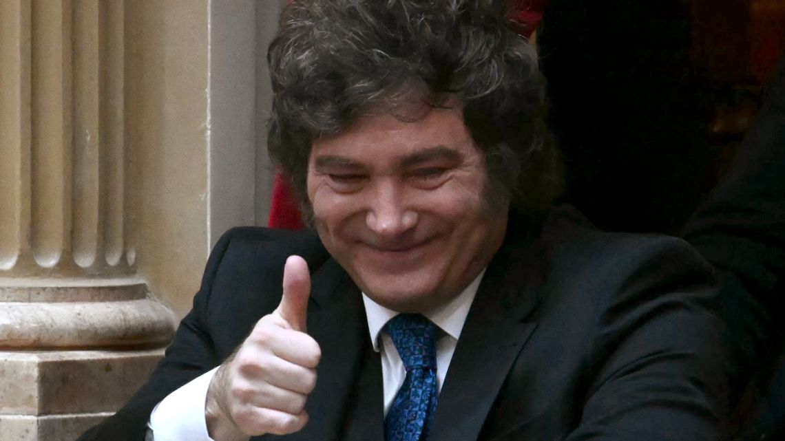 President Javier Milei at the National Congress in Buenos Aires on April 29, 2026.