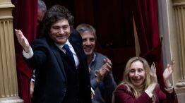 Javier y Karina Milei en el Congreso