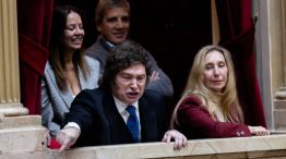 Javier y Karina Milei en el Congreso