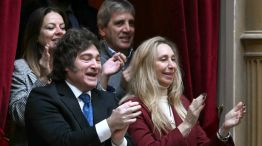 Javier y Karina Milei en el Congreso