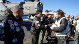 Milei en el Portaaviones nuclear USS Nimitz 30042026
