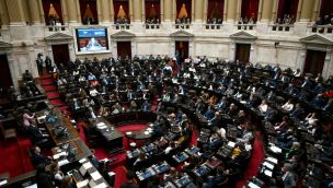 Sesión de diputados en el Congreso 