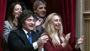 Javier y Karina Milei en el Congreso