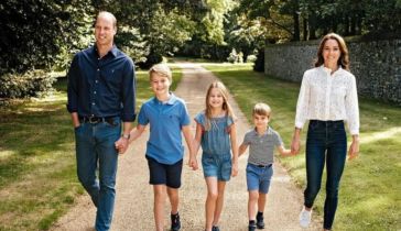 El príncipe William, Kate Middleton y sus hijos