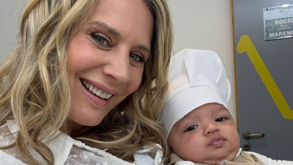 Rocío Marengo y su hijo Isidro Fort