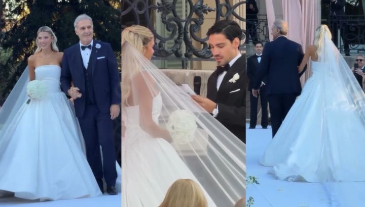 Así fue el casamiento de Cande Ruggeri y Nicolás Maccari en el exclusivo Palacio Sans Souci
