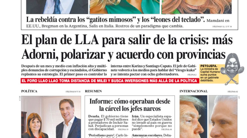 La tapa del Diario PERFIL del domingo 3 de mayo de 2026