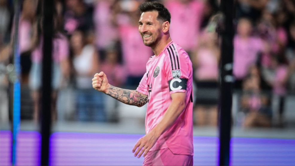 Lionel Messi en el partido contra Orlando City 2