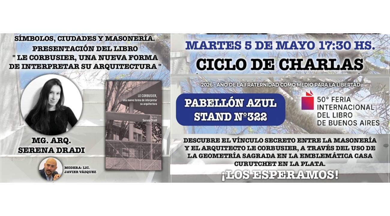 Los secretos masónicos de Le Corbusier llegan a la Feria del Libro