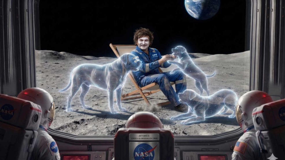 Javier Milei en la Luna, Imagen ilustrativa 04052026