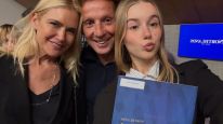 Valeria Mazza, Alejandro Gravier y su hija Taína Gravier