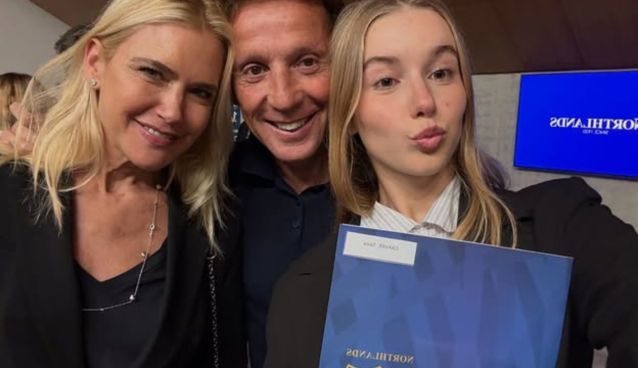 Valeria Mazza, Alejandro Gravier y su hija Taína Gravier