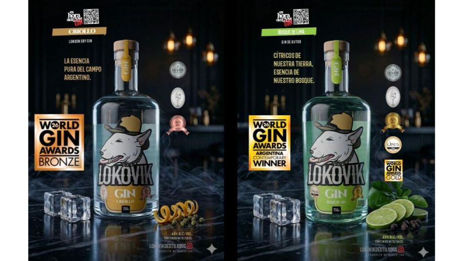 Destilería Lokovik triunfa en Londres: Su gin "Bosque de Lima" es elegido el mejor de Argentina