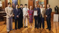 Claudia Sheinbaum y BTS en el Palacio Nacional