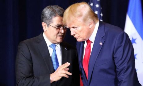 Juan Orlando Hernández, y su par de Estados Unidos, Donald Trump 08052026